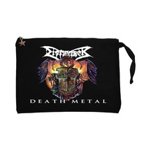 Dismember Death Metal Siyah Clutch Astarlı Cüzdan / El Çantası Siyah