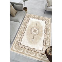 Modern Makinede Yıkanabilir Kaydırmaz Leke Tutmaz Salon Halı Oturma Odası Halı Mutfak Halı Ve Yolluk krem
