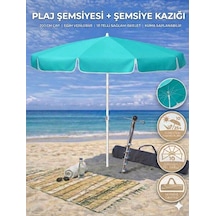 Form Outdoor Plaj Şemsiyesi + Şemsiye Kazığı + Taşıma Çantası Hediyeli Turkuaz