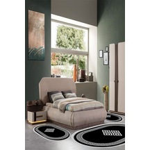 Eko Trend Djt Yıkanabilir Kaymaz Taban Oval 3 Lü Yatak Odası Takımı 656m Modern Siyah