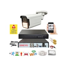1 Li Hareket Algılayan 5 Mp Lens 15 Warm Led Gece Renkli Gösteren Güvenlik Kamerası Seti Bs 5915w