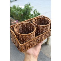 2 Bölmeli Kaşıklık Plastik Örme Kaşıklık 304