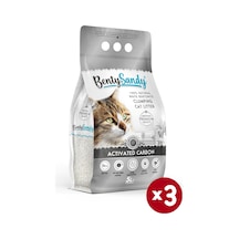 Benty Sandy Aktif Karbon İnce Topaklaşan Bentonit Kedi Kumu 3 x 5 L
