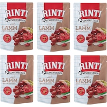 Rinti Pouch Kuzu Etli Köpek Yaş Mama 6 x 400 G