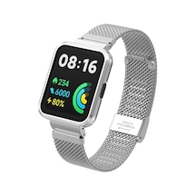 Xiaomi Redmi Watch 2 Lite Uyumlu Krd-66 Metal Ardx Kordon-gümüş