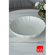 Kütahya Porselen Bone Luz Krem Bowl Kase 25x6cm 2000ml 6 Lı Bnlzf25ks00 Çok Renkli