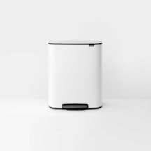 Brabantia Bo Matt Beyaz Pedallı Çöp Kutusu 60lt Plastik İç Kovalı Beyaz
