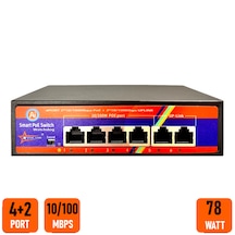 Ventus Starlink TS-L442GN 4 Port Poe + 2 Uplink 78 W 10/100 MBPS Switch