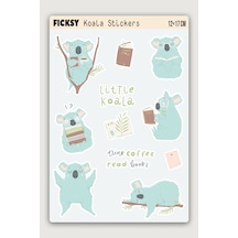 Sevimli Koala Sticker Seti - 11 Adet Etiket Çıkartma Diğer