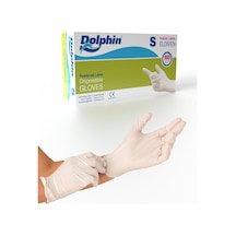 Dolphin Beyaz Lateks Eldiven Pudralı S 100 Adet