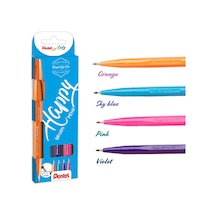 Pentel Sing Pen Brush - 4lü Blister F-p-s-v Çok Renkli