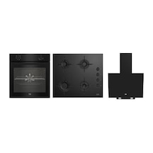 Beko BFC 211 SR - BOCD T 6010 ESR - BDE 6030 SR Siyah Ankastre Set