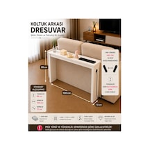 Café Royale Vintage & Usb-tech Konsol Raf - 3 Usb + 4 Priz Girişli Mdf Koltuk Arkası Raf Beyaz 100x85x12