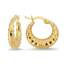 Sembol Gold Altın Halka Küpe 1.9 Cm 14 Ayar