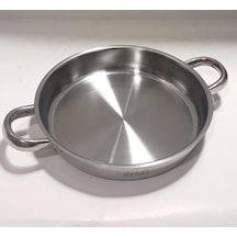 Çift Kulplu Tava 21cm Paslanmaz Çelik Tabansız Sahan Yanmaz Yapışmaz Çok Amaçlı Çelik Yumurta Sağanı Çok Renkli