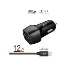 Linktech C492 Safe Lightning Usb 12W Araç Şarj Aleti