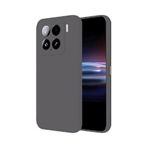 Adige Xiaomi 15 Pro Kılıf Lansman İçi Kadife Silikon Gri