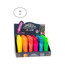 Serve Berry Fosforlu Kalem Karton Stant 30 Lu Çok Renkli