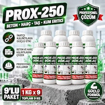 Prox -250 9'lu Harç-taş-kum-beton Eritici Lavabo Açıcı 1 Kg