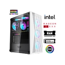 Xaser XSR1208 i5-12400F 16 GB 512 GB M.2 NVMe SSD 8 GB RX580 Free Dos Masaüstü Oyuncu Bilgisayarı