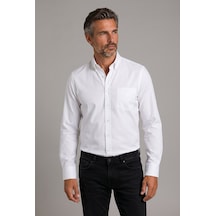 Bisse Beyaz Regular Fit Pamuk Paşa Yaka Gömlek Gmkls4kps242044 D01