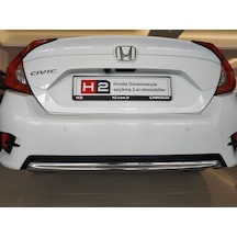 Honda Civic Fc5 Arka Tampon Alt Çıta Kaplaması Krom-Siyah-Karbon Karbon