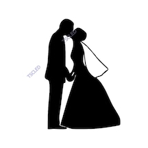 Gelin Damat Araç Sticker Yapıştırma 15Cm