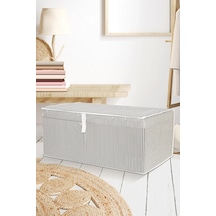 Kapaklı Çok Amaçlı Hurç Saklama Kutusu Organizer Mega Plus 70 X 40 X 30 Cm Gri