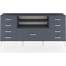 Arges Konsol 2 Raflı 9 Çekmeceli 176x30x83 Antrasit-antrasit/antrasit Antrasit/antrasit