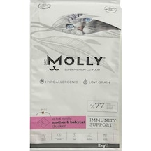 Molly Tavuklu Hipoalerjenik Anne ve Yavru Kedi Kuru Maması 2 KG