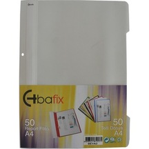 Bafix Telli Dosya Plastik Xl Beyaz A4 50 Li