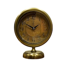 Tr Retro Eskitme 25 X 20 Cm Metal Şık Masa Saati Genel