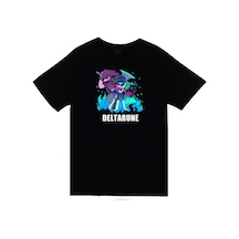 Deltarune Oyun Baskılı Unisex %100 Pamuk Siyah T-shirt SIYAH