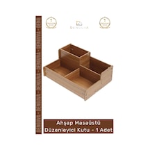 Ahşapdüzenleyici Ofis Çalışma Masası Organizer Kalemlik Bölmeli Doğal Şık Ahşap Masaüstü Düzenleyic Çok Renkli