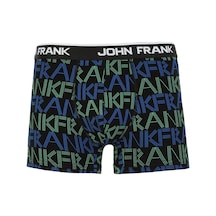 John Frank Pamuklu Logolu Boxer Erkek Boxer Jfbtora02 Lacivert-yeşil