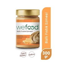 Şekersiz Ham Ballı Fıstık Ezmesi 300 Gr Fıstık Parçacıklı .