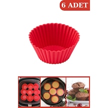 Onikiden Airfryer Silikon Kek Muffin Kalıbı 6 Lı - Tüm Hava Fritözleriyle Uyumlu Sl33