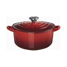 Le Creuset Kalp Şeklinde Döküm Tencere Kalp Kapaklı Lüks Tasarım 20 Cm Kırmızı