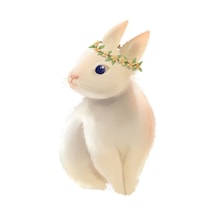Sevimli tavşan Araba Oto Sticker etiket 16cm  model2