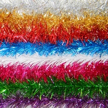 Karışık Renk Yılbaşı Garland İnce Sim Süs 3 Cm 25 Adet