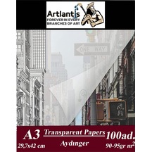 Aydınger Kağıdı A3 90 gr 100'lü Eskiz Kağıdı 1 Paket Artlantis Ay