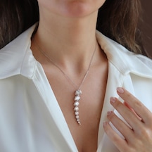 Su Yolu Sky Diamond Gümüş Kolye Gümüş