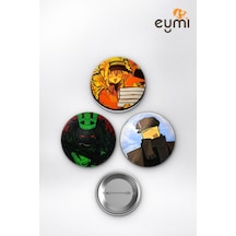 Roblox Gamer Karması Elliot 1x1x1x1 Poob Çanta Süsü Rozet İğneli Buton Rozet Seti 58 Mm 3'lü Çok Renkli