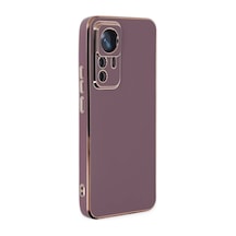 Xiaomi Mi 12t Pro Uyumlu Kılıf Volet Silikon - Mor