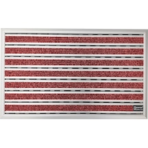 Arfen Halı Üst Yüzeyli Alüminyum Ince Seri Kırmızı Paspas 50 X 80