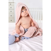 Eifin Bambu Balık Nakışlı Bebek Havlu Kundak Ve Kese Seti 0 - 24 Ay Pembe