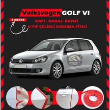 Volksvogen Golf 6 Oto Araç Kapı Koruma Fitili 5metre Parlak Kırmızı Renk