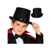 Çocuk Boy Siyah Sihirbaz Fötr Şapka - Zmff-64154 18