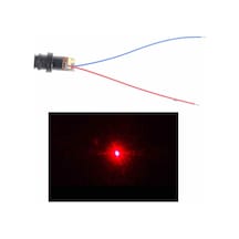Kablolu Nokta Lazer Modül Plastik Kafa 3V 5V 650Nm Kırmızı