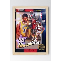 Magic Johnson Çerçeveli Tablo - 1988 Showtime Nba Posteri Tablo